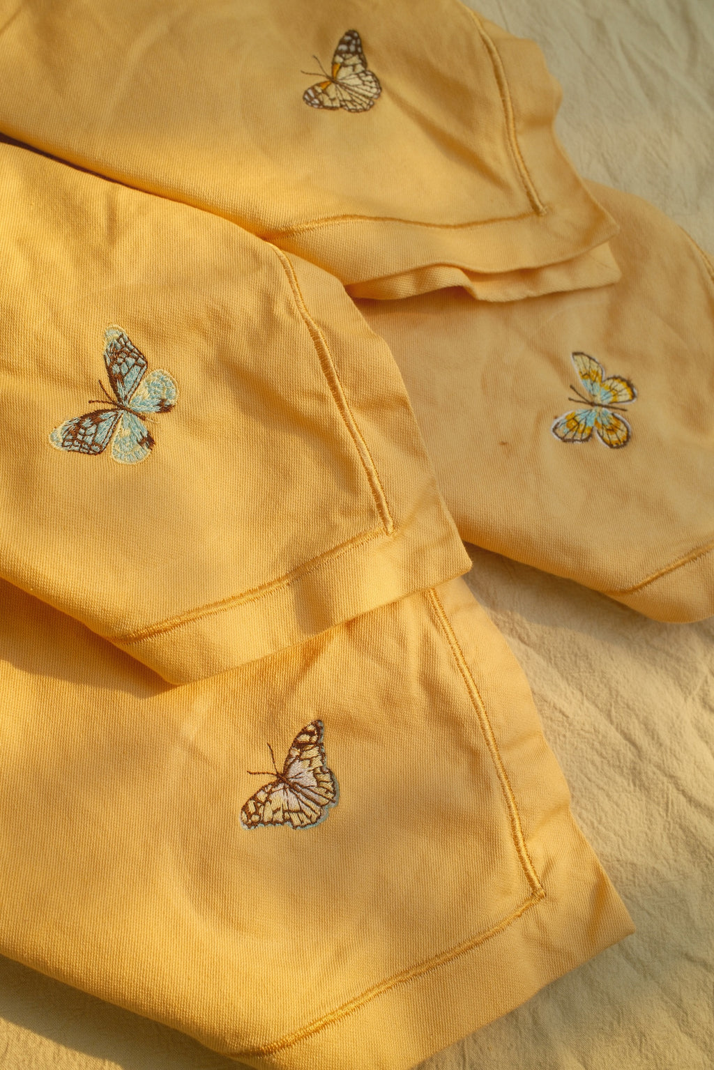 Butterfly Embroidered Dinner Napkins (Set of 4)