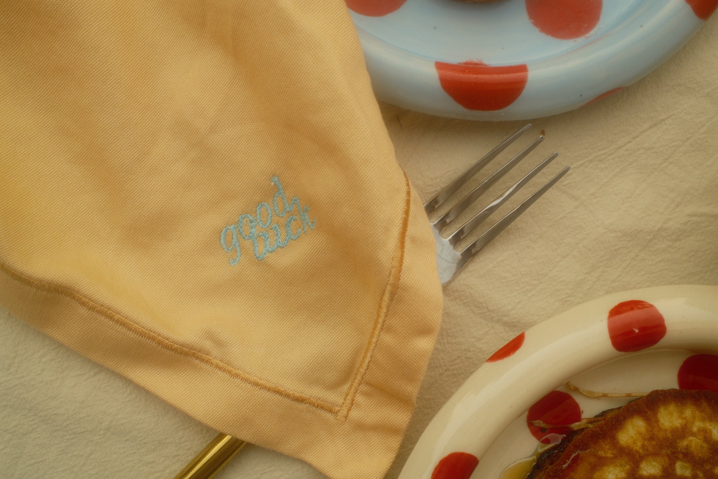 Butterfly Embroidered Dinner Napkins (Set of 4)